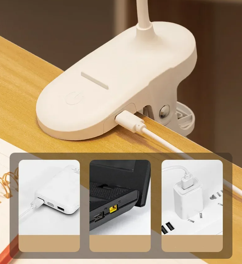 AURO Lampu Meja Belajar LED Clamp Square Lamp Stepless Dimming 800mAh - AU849 Gambar produk AURO Lampu Meja Belajar LED Clamp Square Lamp Stepless Dimming 800mAh - AU849