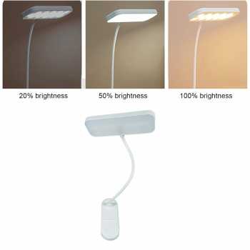 Gambar produk AURO Lampu Meja Belajar LED Clamp Square Lamp Stepless Dimming 800mAh - 788