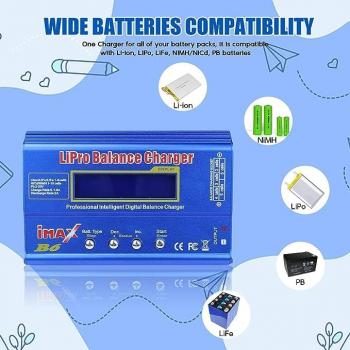 Gambar produk IMAX B6 Charger Baterai Drone Li-Po Li-ion Li-Fe Ni-Cd Polymer LCD 80W