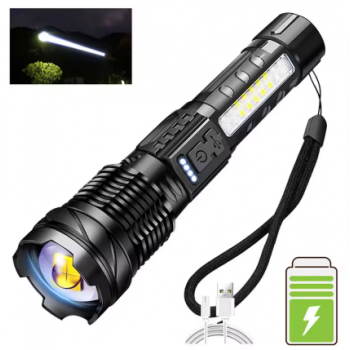 Gambar produk RLTEC Lampu Senter LED Rechargeable Flashlight 600 Lumens P520 800mAh - A76