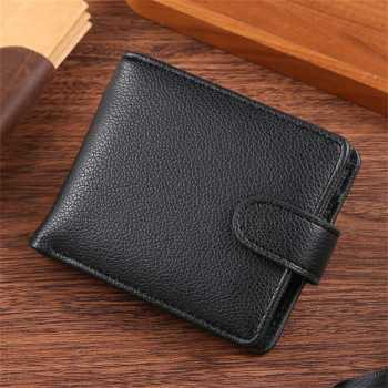 ISKYBOB Dompet Pria Kulit PU Leather Multiple Card Slot 9.5x12cm - ISKY-12