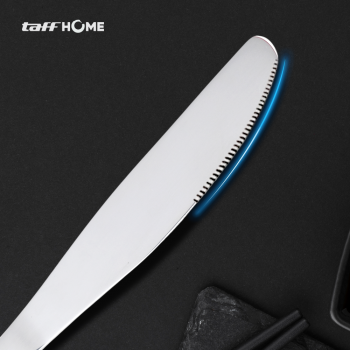 Gambar produk TaffHOME Pisau Makan Gerigi Stainless Steel 410 Dinner Knife 23x2cm - 401SS