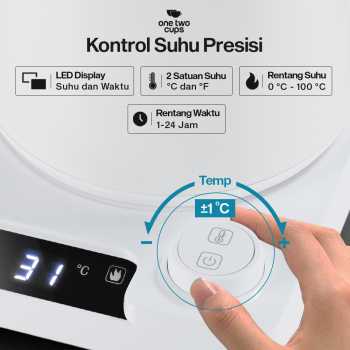 Gambar produk One Two Cups Teko Listrik Kopi Pemanas Air Leher Angsa 1200W 1L - KT10 PRO