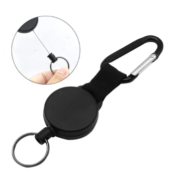 Gambar produk JIGONG Gantungan Kunci Retractable Carabiner Keychain Steel Wire Rope - JIG-012S