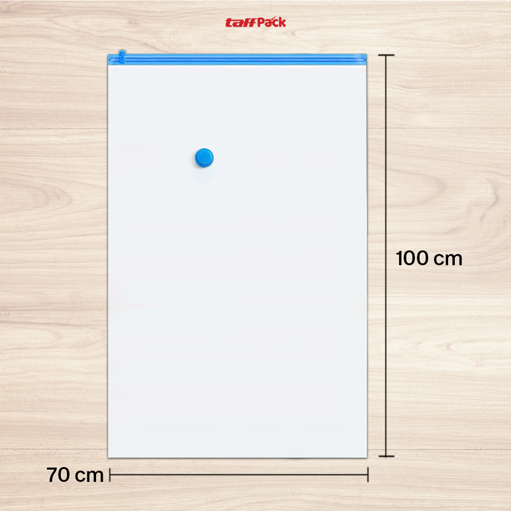 TaffPACK Kantong Plastik Vakum Pakaian Multifungsi Vacuum Bag 1 PCS 70x100cm - YK-1000 Gambar produk TaffPACK Kantong Plastik Vakum Pakaian Multifungsi Vacuum Bag 1 PCS 70x100cm - YK-1000