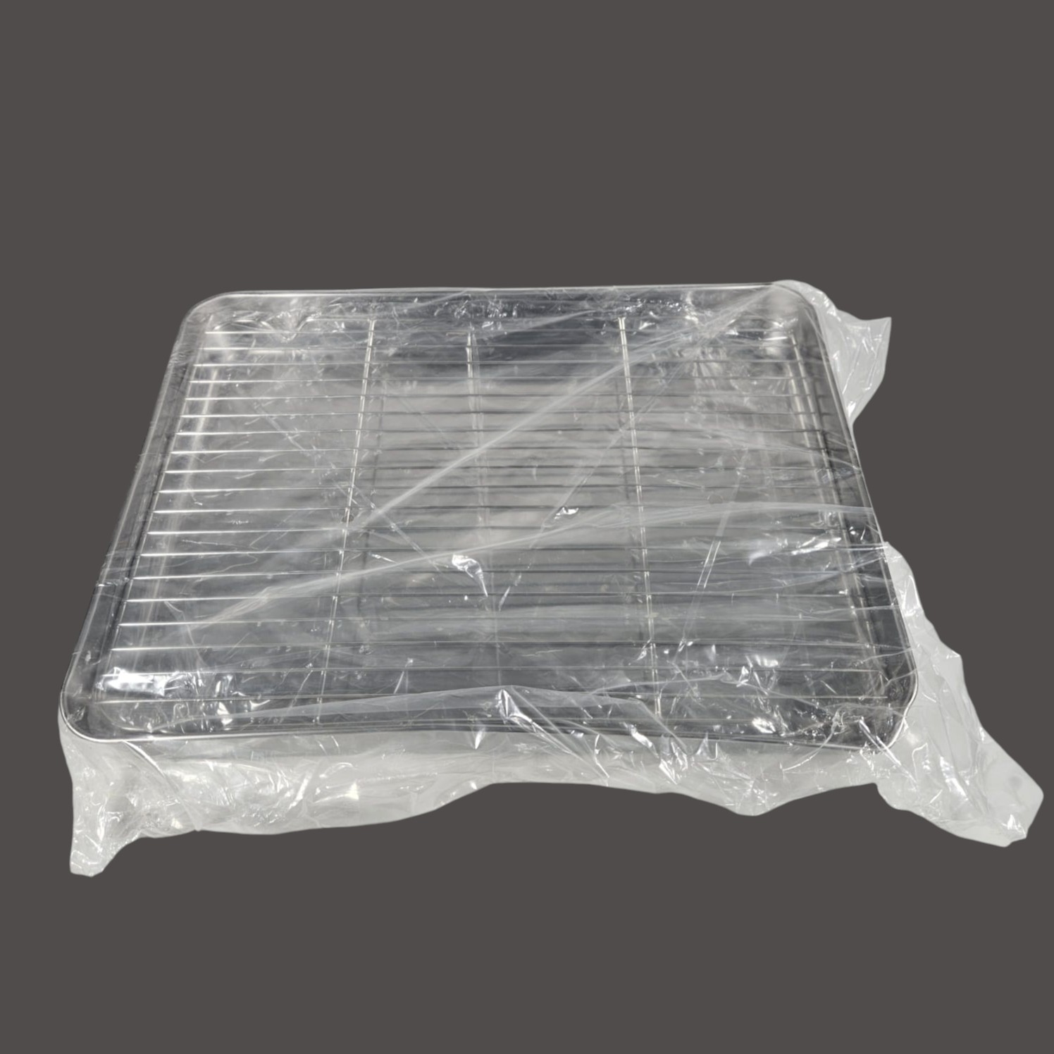 Gambar produk Eggy Loyang Nampan Tray Grill Pan Oven Stainless 430 with Mesh Frame 40.5x30.8x4.7cm - EG35