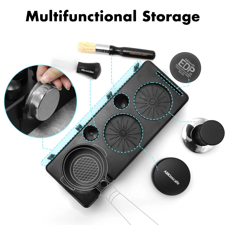 Gambar produk ALIKISSCAFE Coffee Tamper Station Espresso Portafilter 245x100x77mm - AK345