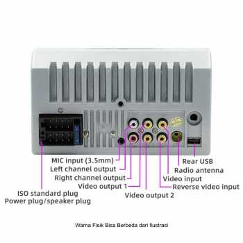 Gambar produk ESGO Head Unit Tape Mobil 2DIN Wireless CarPlay Android Auto 7 Inch - F7018C