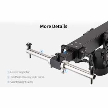 Gambar produk Nitze Mini Jimmy Jib Camera Crane Arm CNC Aluminium Bowl 100mm 2.1M - JIB-AL2120