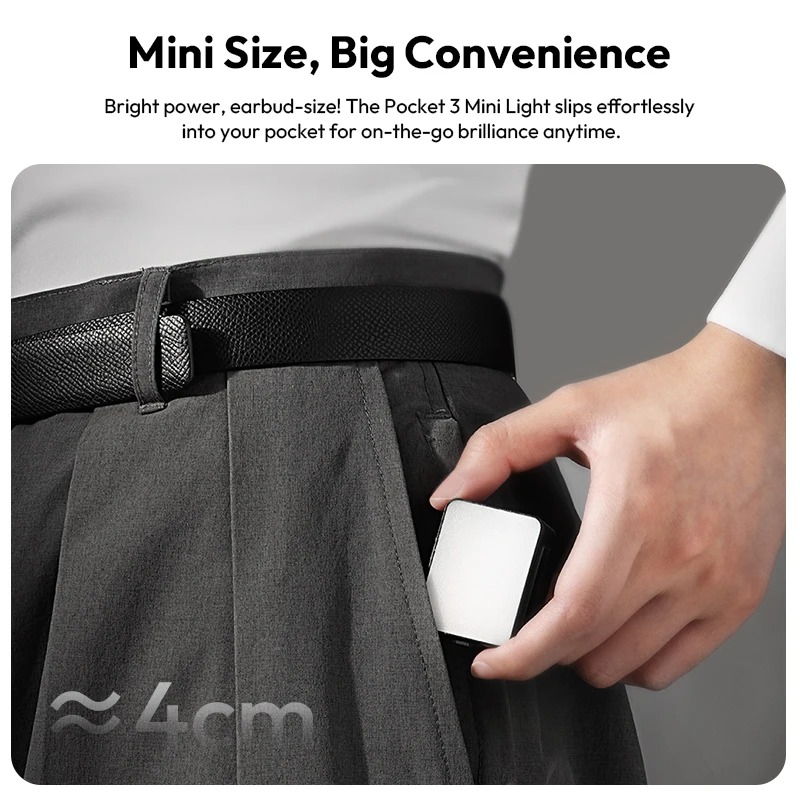 Ulanzi Lampu Fill Light Magnetic 5800K IPX4 DJI Pocket 3 300mAh - LM001 Gambar produk Ulanzi Lampu Fill Light Magnetic 5800K IPX4 DJI Pocket 3 300mAh - LM001