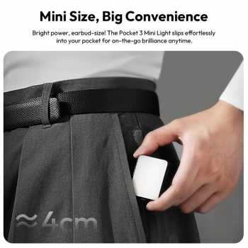 Gambar produk Ulanzi Lampu Fill Light Magnetic 5800K IPX4 DJI Pocket 3 300mAh - LM001