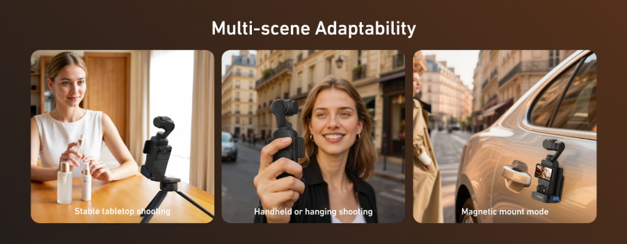 TELESIN Magnetic Mount Stand Expansion Adapter for DJI Osmo Pocket 3 - S6-CFR-04-TDJ Gambar produk TELESIN Magnetic Mount Stand Expansion Adapter for DJI Osmo Pocket 3 - S6-CFR-04-TDJ