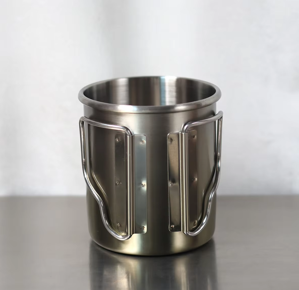 Gambar produk MyTrip Gelas Cangkir Kopi Gagang Lipat Camping Mug Stainless 304 470ml - INU175