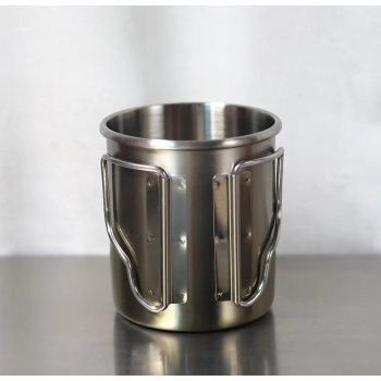 Gambar produk MyTrip Gelas Cangkir Kopi Gagang Lipat Camping Mug Stainless 304 470ml - INU175