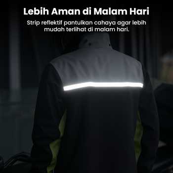 Gambar produk Keyru Jas Hujan Setelan Motor Polyester Pongee Waterproof Raincoat M - ZY-8118