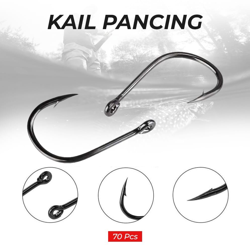 ISEAMA Kail Pancing Ikan Fishing Hook Barbed Carp Tackle No 12 - IS300 Gambar produk ISEAMA Kail Pancing Ikan Fishing Hook Barbed Carp Tackle No 12 - IS300