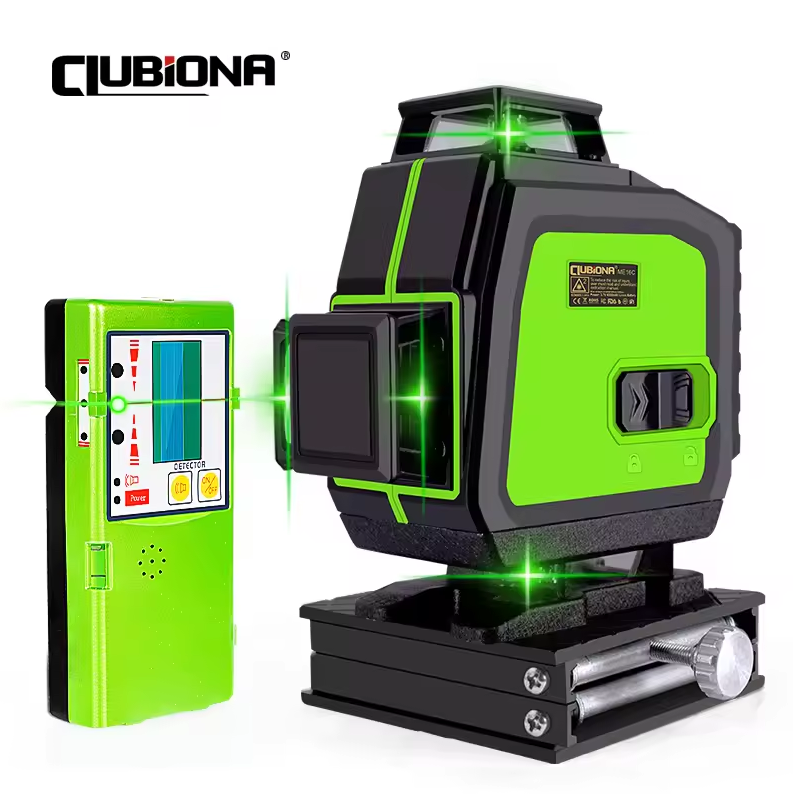 Gambar produk CLUBIONA Laser Level Self Leveling Green Beam 4D 16 Lines with Remote - ME16C