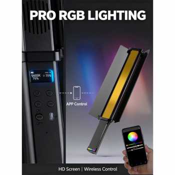 Gambar produk LIYADI Lampu Studio Tube Light Stick RGBW 24 Mode OLED 2600mAh 50W - C2 PRO