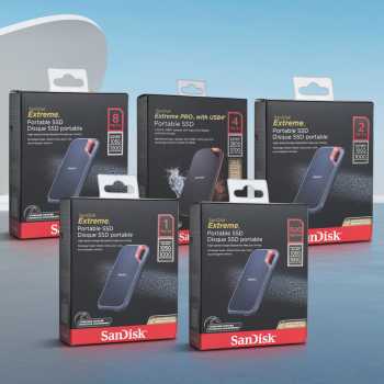 Gambar produk SanDisk Extreme Portable SSD 1050MB/s USB Type C 3.2 1TB - SDSSDE61