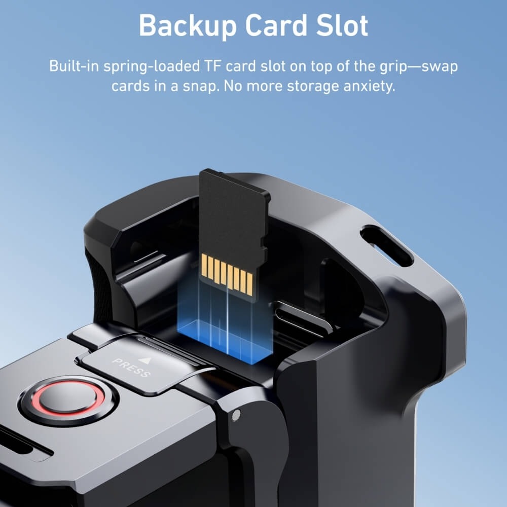 Gambar produk TELESIN Handle Grip Action Camera DJI Osmo Action 6 Aluminium Cage - S6-FMS-36-TDJ