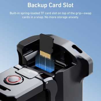 Gambar produk TELESIN Handle Grip Action Camera DJI Osmo Action 6 Aluminium Cage - S6-FMS-36-TDJ