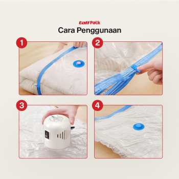 Gambar produk TaffPACK Kantong Plastik Vakum Pakaian Multifungsi Vacuum Bag 1 PCS 80x110cm - YK-1000