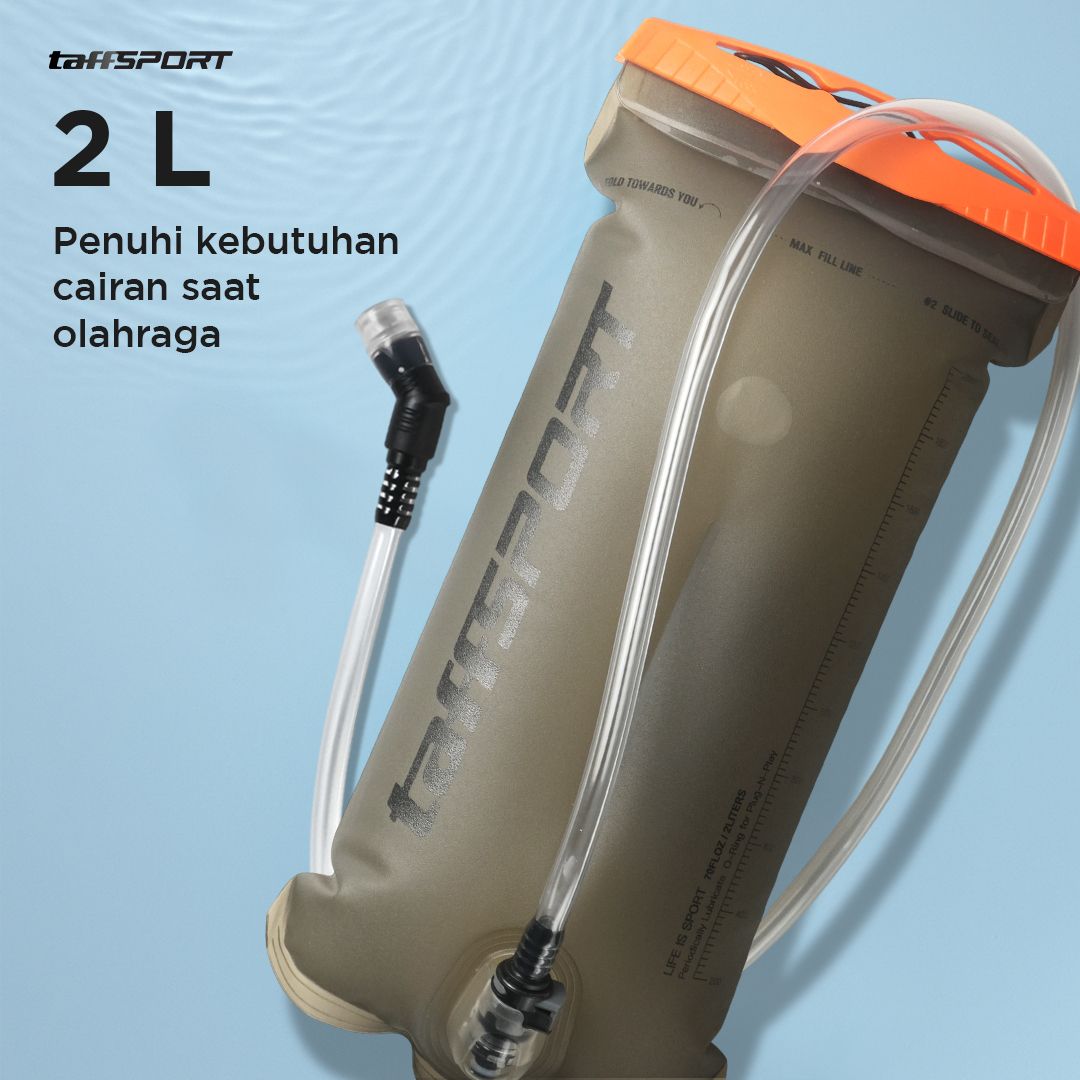 TaffSPORT Kantong Air Minum Water Bladder Hydration Pack 2L - TF30 Gambar produk TaffSPORT Kantong Air Minum Water Bladder Hydration Pack 2L - TF30