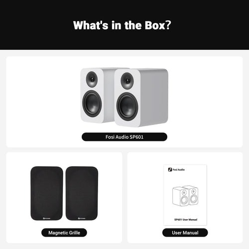 Fosi Audio Passive Bookshelf Speaker 2 Way 6.5 Inch Woofers Inch HiFi - SP601-B Gambar produk Fosi Audio Passive Bookshelf Speaker 2 Way 6.5 Inch Woofers Inch HiFi - SP601-B