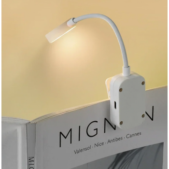Gambar produk Heinast Lampu Baca Jepit Mini Clip Book Lamp LED Rechargeable 300 mAh - HE86