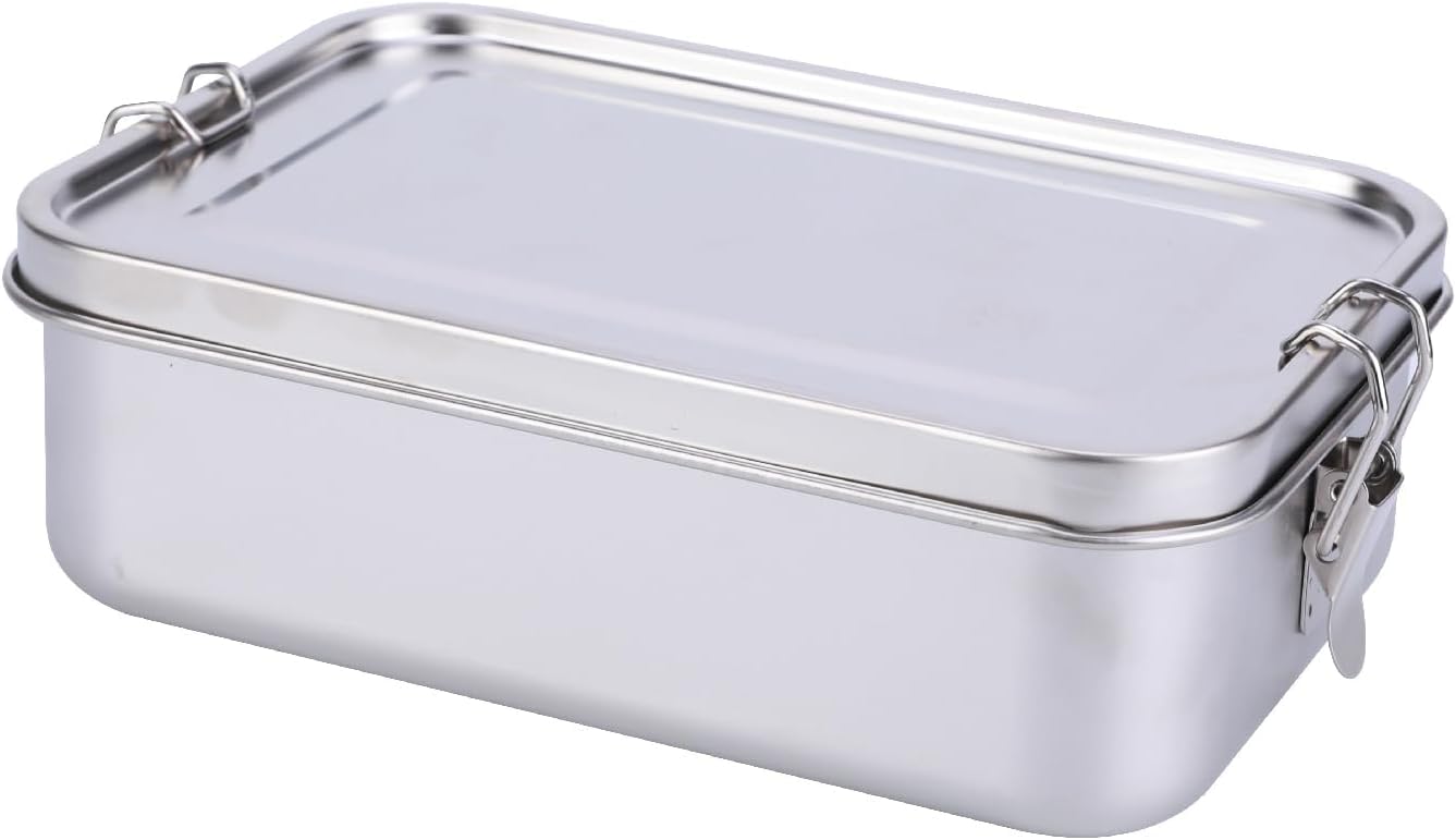 Umigy Kotak Makan Lunch Bento Box Stainless Steel 304 with Partition 2400ml - UM58 Gambar produk Umigy Kotak Makan Lunch Bento Box Stainless Steel 304 with Partition 2400ml - UM58