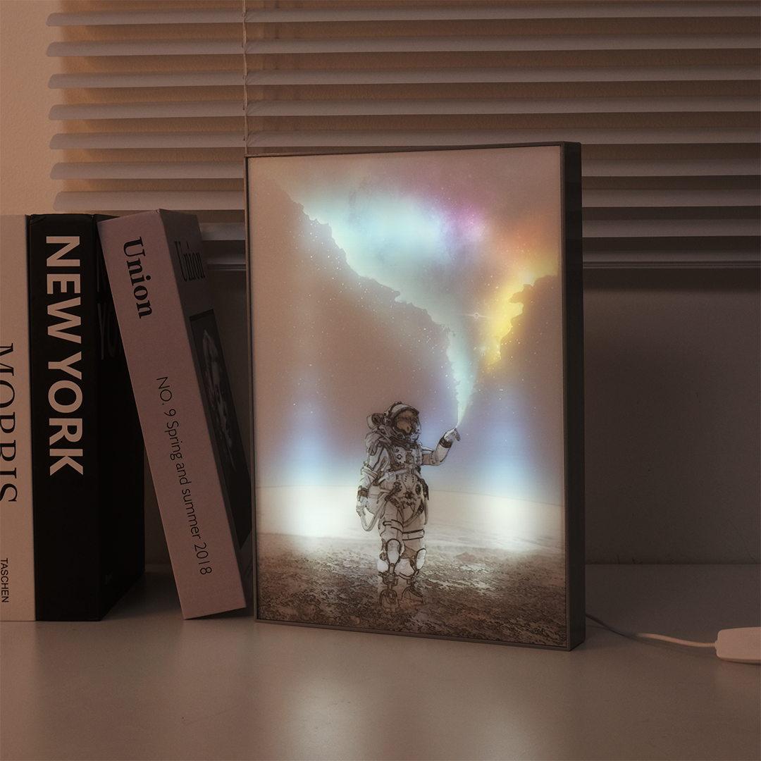 Gambar produk YORYZENG Lampu Meja Hias Lukisan 3in1 Color LED USB 30.5cm Astronaut - YY31