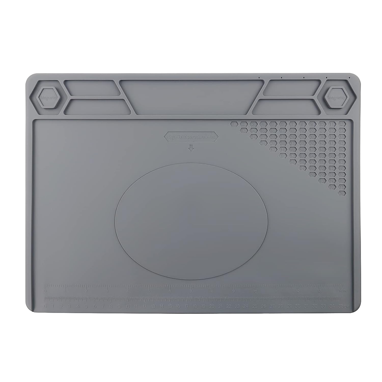 Vludiss Alas Matras Solder Heat Insulation Mat Magnetic 400x290mm - TE-616 Gambar produk Vludiss Alas Matras Solder Heat Insulation Mat Magnetic 400x290mm - TE-616