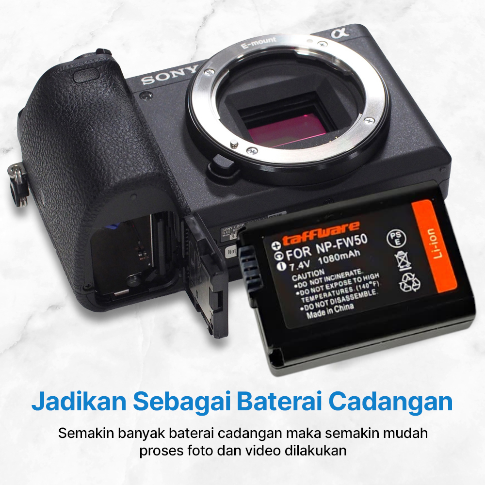 Gambar produk Taffware Baterai Kamera NP-FW50 for Sony Alpha a6500 a6300 1080mAh