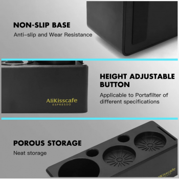 Gambar produk ALIKISSCAFE Coffee Tamper Station Espresso Portafilter 245x100x77mm - AK345