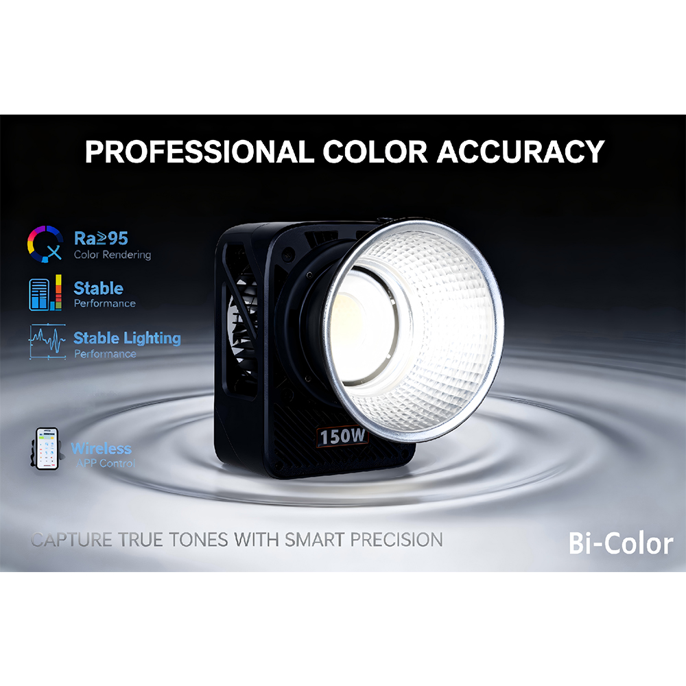 Gambar produk LIYADI Lampu Studio Fotografi COB RGBW TFT Display 150W with Battery