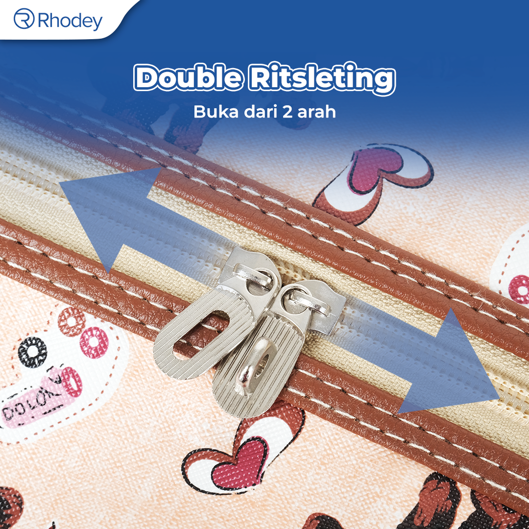 Gambar produk Rhodey RAIMIQI SEMOR Tas Jinjing Duffle Bag PU Leather Unisex 20 Inch Beige Bear - CB001