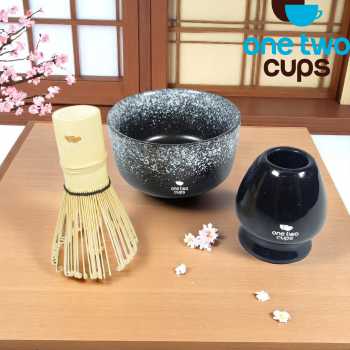 Gambar produk One Two Cups Matcha Set Kit Chawan Chasen Stand Chashaku Chakoshi - DB06