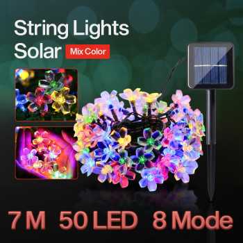 YUSHILED Lampu Hias String Lights 50 LED 7M with Solar Panel - M072