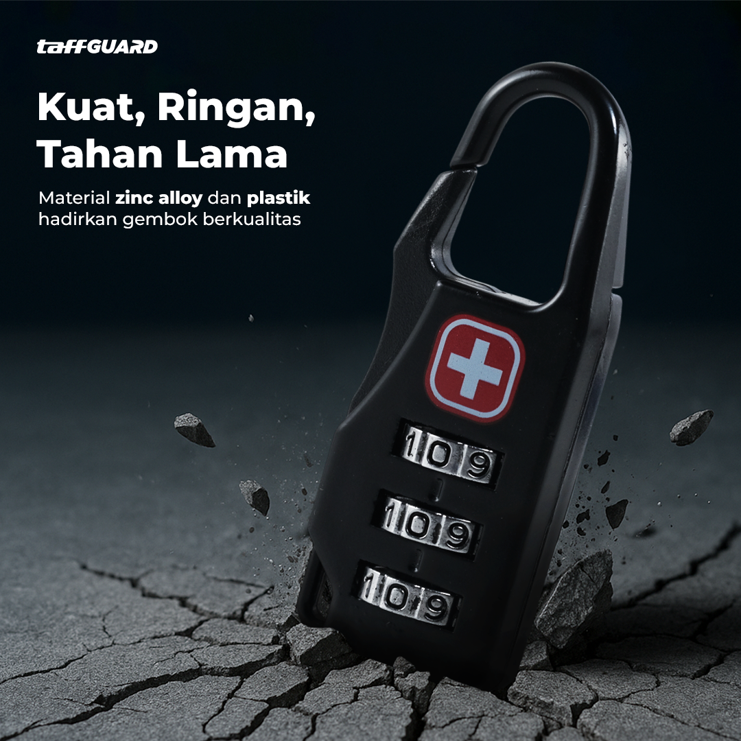 Gambar produk TaffGUARD Swiss Gembok Koper Kode Kombinasi Angka - 104