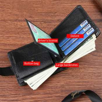 Gambar produk ISKYBOB Dompet Pria Kulit PU Leather Multiple Card Slot 9.5x12cm - ISKY-12