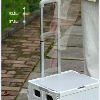 Gambar produk FURNIBOX Troli Belanja Lipat 4 Roda Folding Storage Box 35x41.5x40.5cm - FR-05