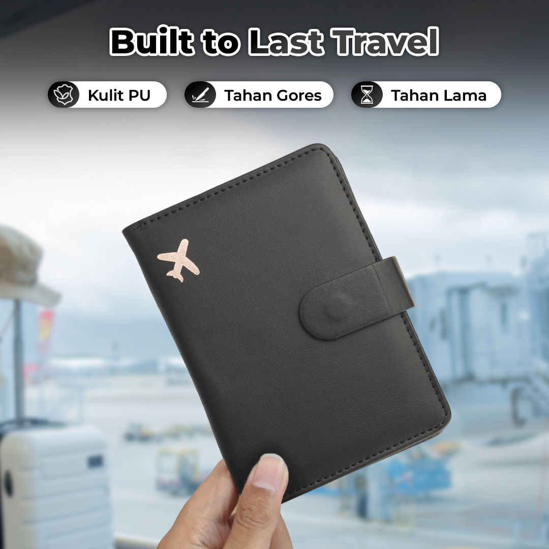 Deziliao Dompet Passport Kulit Travel Card Holder Leather PU - D-10 Gambar produk Deziliao Dompet Passport Kulit Travel Card Holder Leather PU - D-10