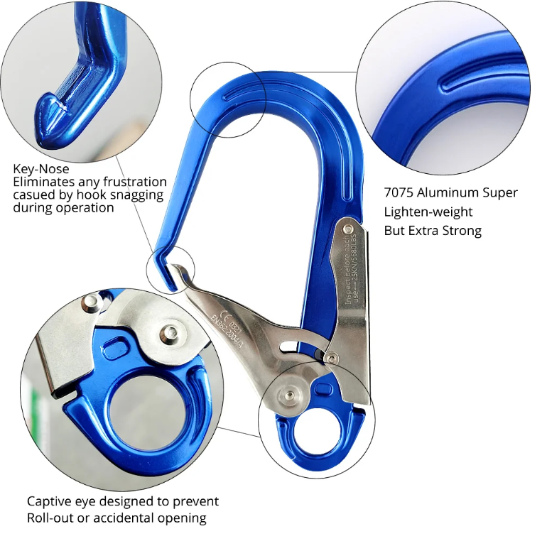 Gambar produk Zhibo Kait Pengaman Carabiner Rock Climbing Mountain Self Locking 25KN - CE323