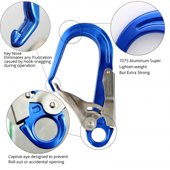 Gambar produk Zhibo Kait Pengaman Carabiner Rock Climbing Mountain Self Locking 25KN - CE323