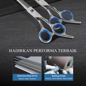 Gambar produk Biutte.co Set Gunting Rambut 7in1 Buffing Stainless Steel 4Cr13 - SM675