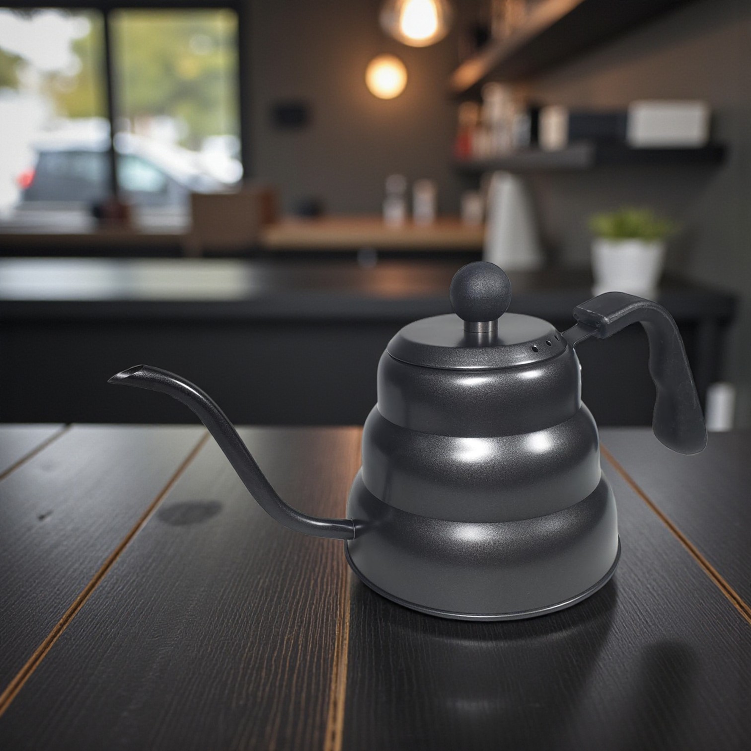 Gambar produk One Two Cups Teko Kopi Leher Angsa Gooseneck Pour Over Drip Kettle 1L - PRF10