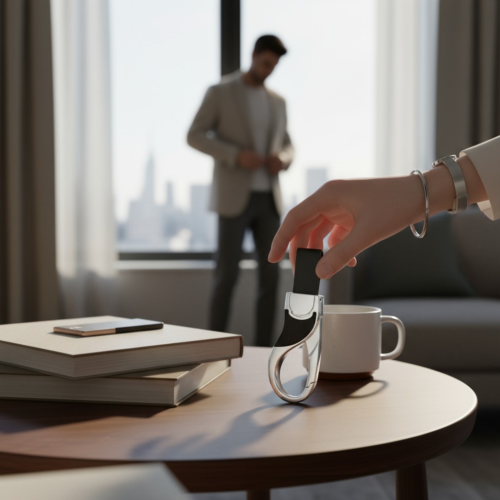 Gambar produk Januel Gantungan Kunci Mobil Alloy Leather Car Keychain - Jn16