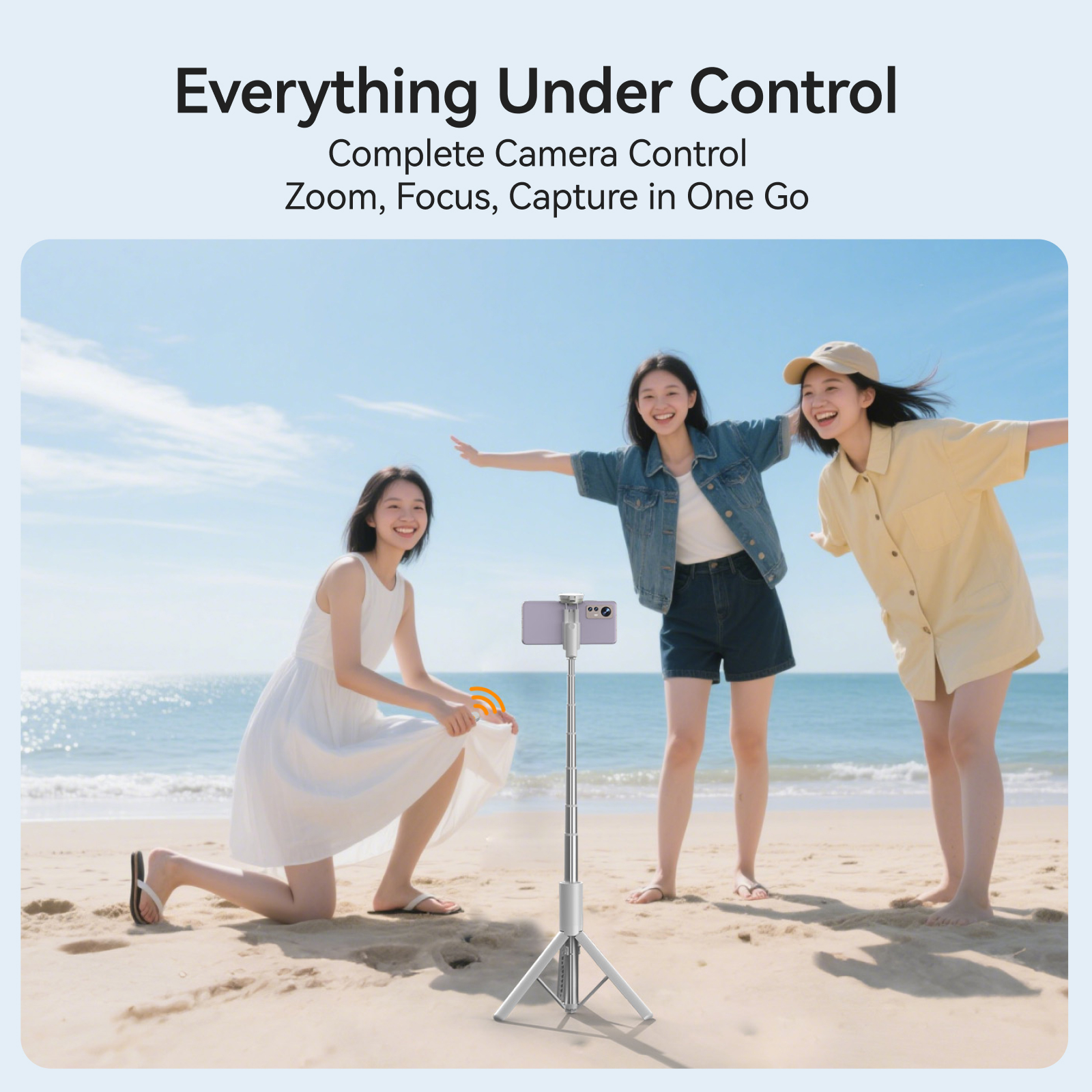 TELESIN Tripod HP Tongsis Monopod Bluetooth Remote Adjustable 1.3M - P1-TSS-001 Gambar produk TELESIN Tripod HP Tongsis Monopod Bluetooth Remote Adjustable 1.3M - P1-TSS-001