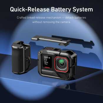 Gambar produk TELESIN StreetGrip Kit Protective Metal Cage Insta360 Ace Pro / Pro 2 - S6-FMS-31-TIS