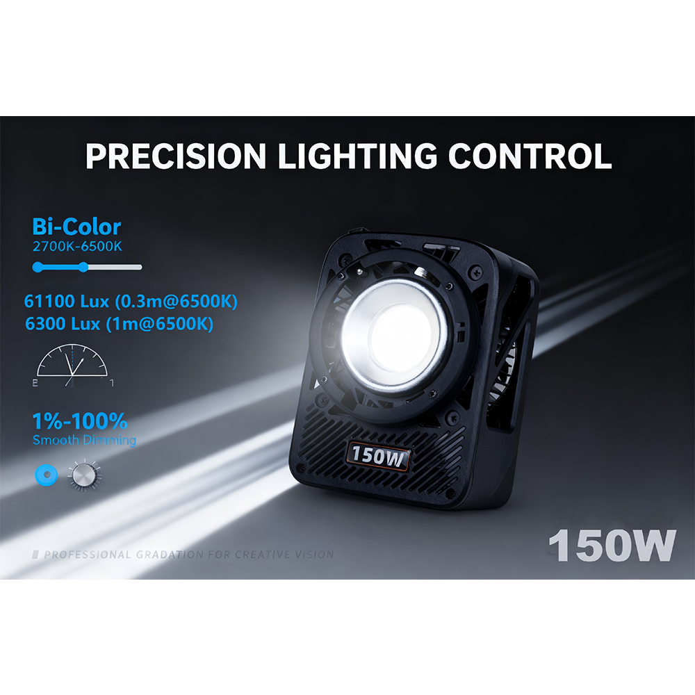 Gambar produk LIYADI Lampu Studio Fotografi COB 3in1 Color TFT 150W with Battery